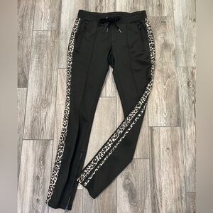 Pam & Gela Black Leopard Track Pants